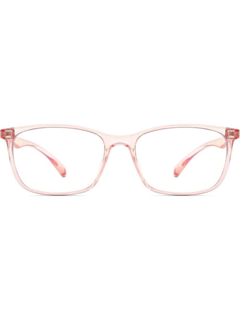 Unisex Pink Square Lightweight Frame Anti Eyestrain Light Blocking Glasses